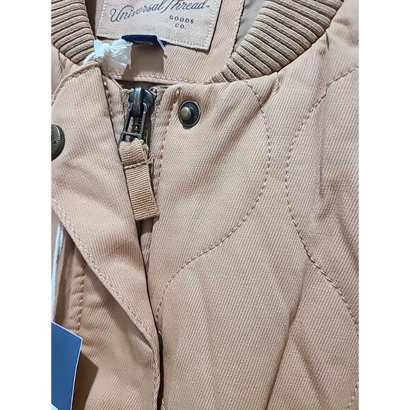 NWT Universal Thread Quilted Camel Tan Lined Brown Bomber Jacket Size XS - Picture 5 of 7